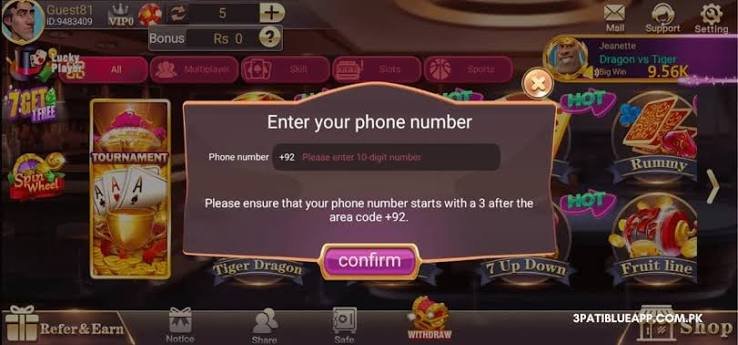 3 Patti Blue Login Register - Mobile Number Se Account Banao 2026